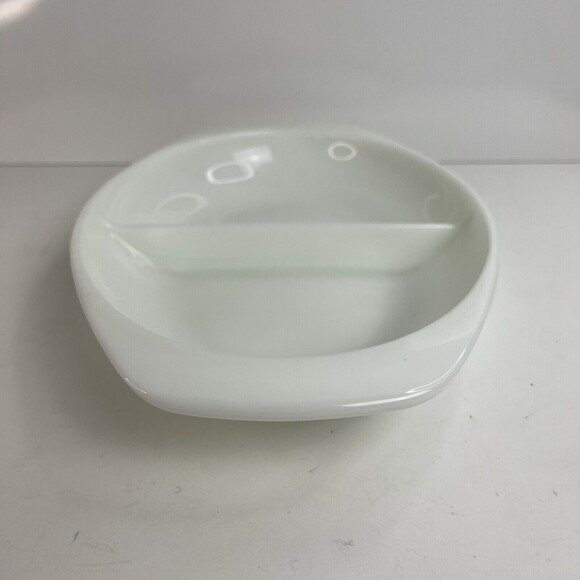 Vintage 1960s Pyrex White Milk Glass Divided Platter - Picture 4 of 7
